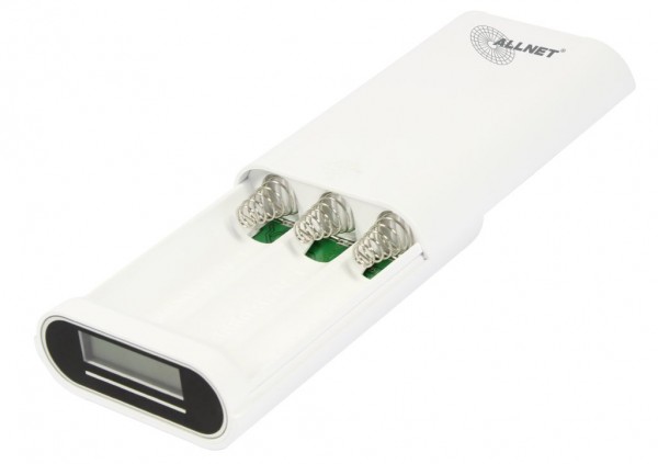 ALLNET Powerbank 18650 3,7V 3er-Gehäuse &quot;weiß&quot; ALL-PB103