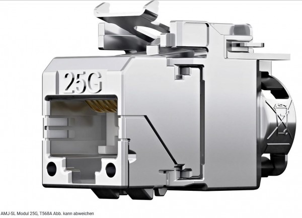 Telegärtner Modul, AMJ-SL 25G, 25GBASE-T, TP/LSA, Snap-In, 2-Pack, (Keystone), T568B,