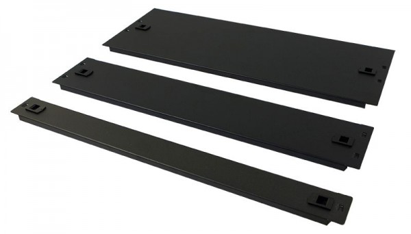 ALLNET 19&quot;zbh. Blindplatte, 2HE, Schwarz, zum Einrasten(Werkzeuglos)