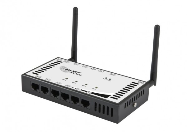 ALLNET MSR Powermeter Zentrale "ALL3692" inkl. 4 D0 &amp; 2 S0 (opt.) &amp; Induktion &amp; 1 Sensor Ports für IP Gebäude Automation