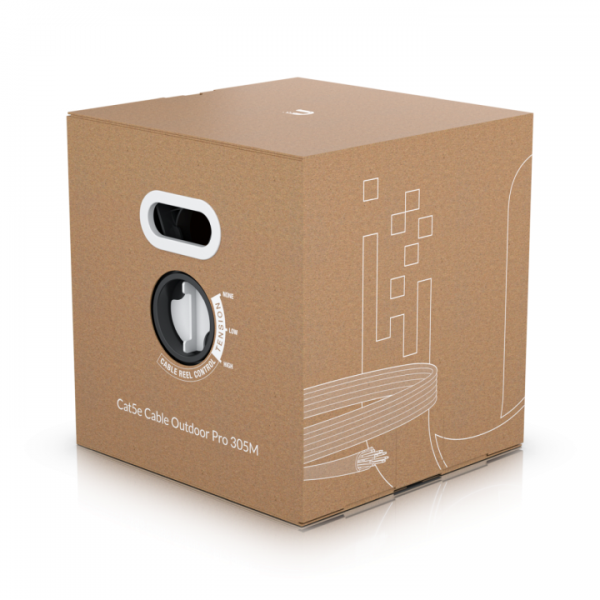 Ubiquiti UniFi UniFi Outdoor Cable • CAT5e • 305m • 6 mm • 24 AWG • white • UACC-Cable-C5e-Outdoor-Pro-305M-W