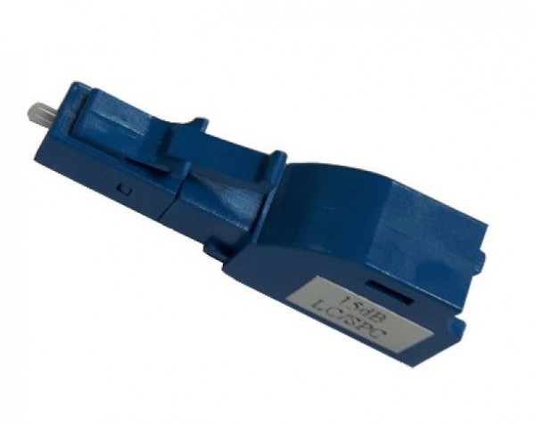 LWL-Dämpfungsglied LC/SPC 8dB, Return Loss 45dB, SM, 9um, Kunststoff