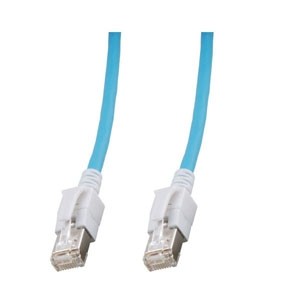 Patchkabel RJ45, CAT6A 500Mhz, 5m, blau; S-STP(S/FTP); VC LED in den Steckern!,