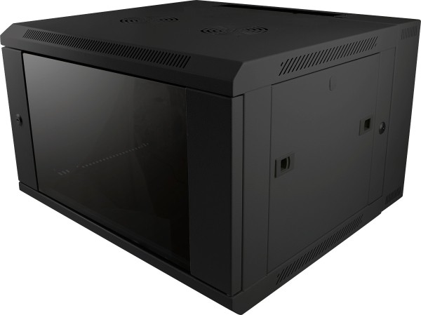 ALLNET 19"Wandgehäuse, 15HE, 2-teilig, T600mm, Schwarz, SMB-Serie,