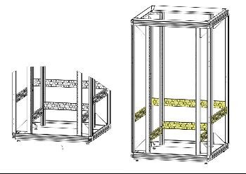 Vertiv(Knürr) zub.Multifunktionsstrebe,T1000, 1HE, gelocht, Typ1, 4-Pack,