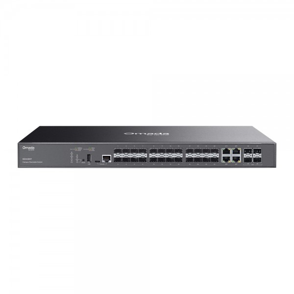 TP-Link Switch full managed Layer3 28 Port • 20x SFP, 4x RJ45/SFP Combo Port • 4x SFP+ • Omada • SG5428XF