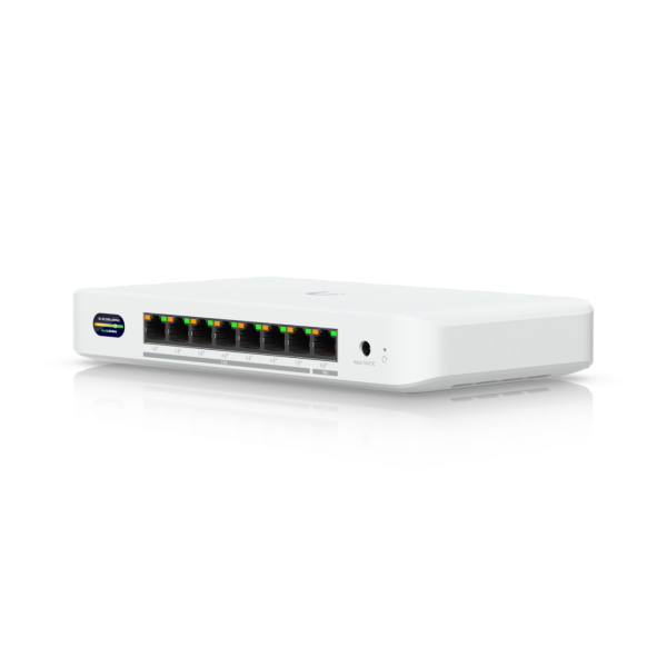 Ubiquiti Wireless Device Bridge Switch • BE10000 • 2x2 • Indoor • 1x 10 GbE • 7x 2.5 GbE • 8x PoE+ • UniFi • UDB-Switch
