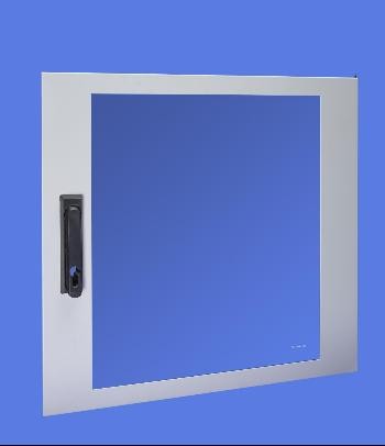 Vertiv(Knürr) Schrank Smaract,zbh.Tür,24HE,1-teilig, Glasstüre mit Schwenkhebelgriff,