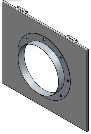 Triton 19&quot;Schrank, zbh. Lüfterabluft Dach/Boden für 200mm Rohr, Schwarz,