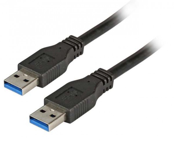 Kabel USB, A(St) => A(St), 5.0m, USB3.0, schwarz, Premium,