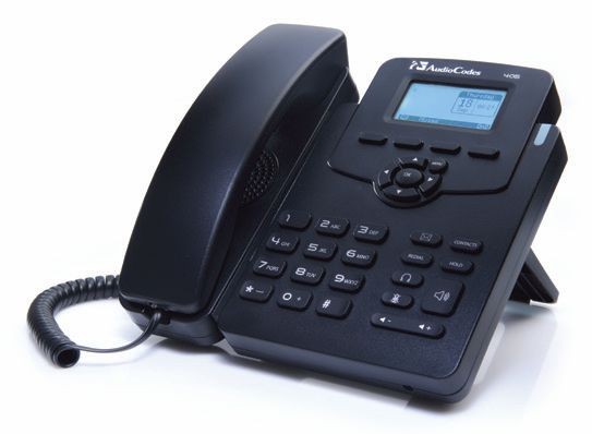 AudioCodes 405HD IP-Phone PoE GbE with an external power supply black