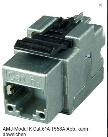 Telegärtner Modul, AMJ, CAT6A, TP/LSA, Snap-In,24-Pack, T568B, (Keystone)
