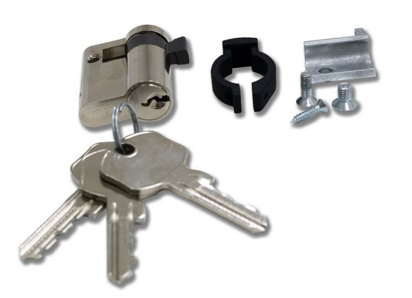 Triton 19&quot;Schrank,zbh. Ersatz, Schwenkhebelgriff, Metall, zbh. PHZ(gleichschliessend), universal Schlüssel