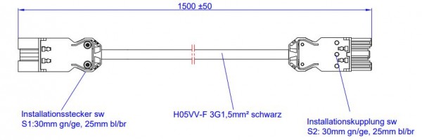 Bachmann Geräteverlängerung GST18 1,5m