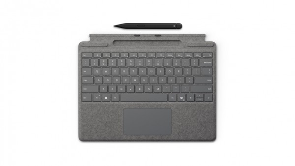 MS Surface Pro Zubehör Type Cover inkl. Slim 2 Pen *platinum* - Englisch