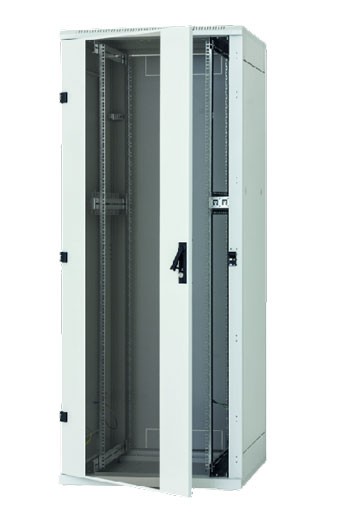 Triton 19"Schrank 37HE, B800/T1000, Lichtgrau, bis 800Kg, zerlegbar, Glastür,