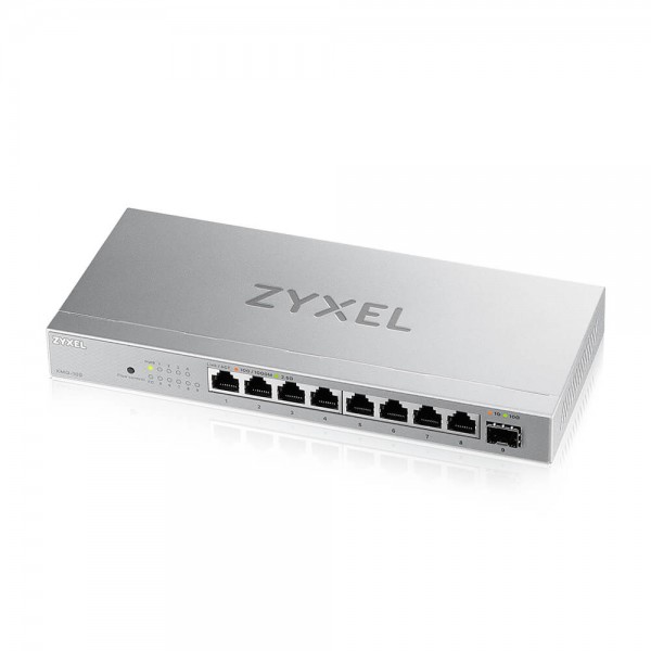 Zyxel Switch unmanaged Layer2 8 Port • 8x 10/2.5 GbE • 1x SFP+, Desktop • Lüfterlos • XMG-108-ZZ0101F