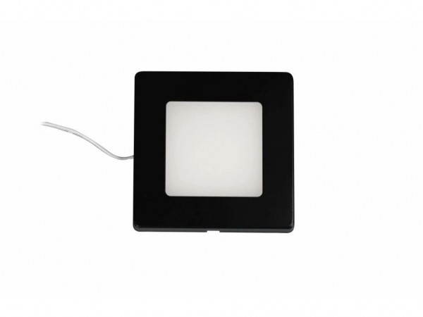 Synergy 21 Downlight Square / 3000K Schwarz / 12V / 76 x 76 x 10mm Möbelleuchte mit AMP Stecker