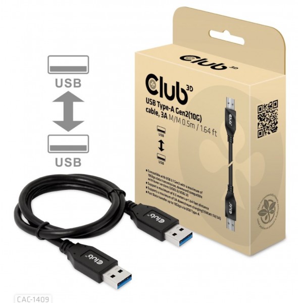 Kabel USB 3.1 A (St) =&gt; A (St) 0,5m *Club3D*