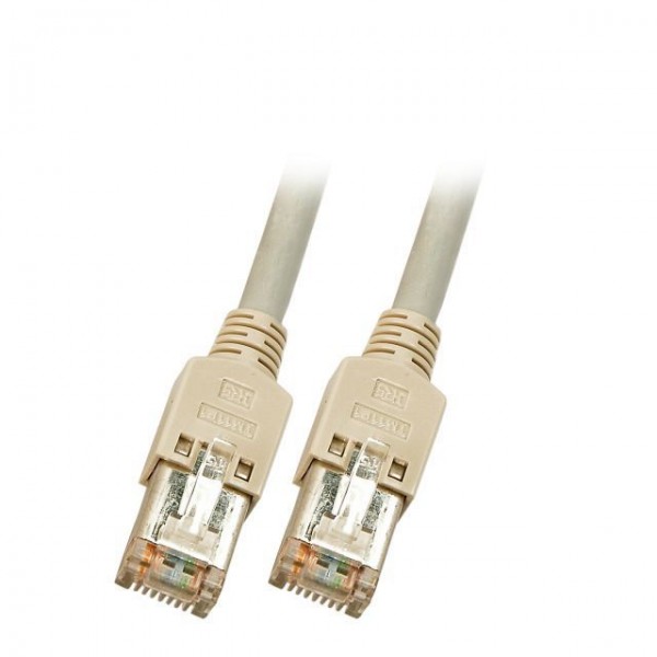 Patchkabel RJ45, CAT5e 100Mhz, 7.5m grau; S/UTP, Daetwyler 5502+TM11