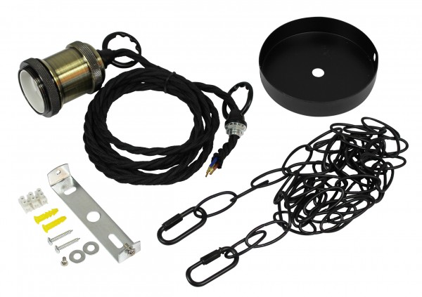 Synergy 21 E27 BIG-LED Fassung 2 Kupfer mit Kette