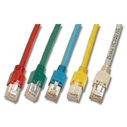Patchkabel RJ45, CAT5e 100Mhz, 1.0m Blau; mit Draka SF/UTP+TM11