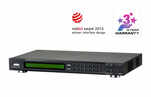 Aten Matrix Switch mit Scaler, HDMI, 8 x 8, mit Videowall &amp; Scaler