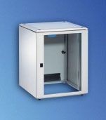 Knürr Schrank Smaract 24HE, B600/T600, Lochraster, Lichtgrau