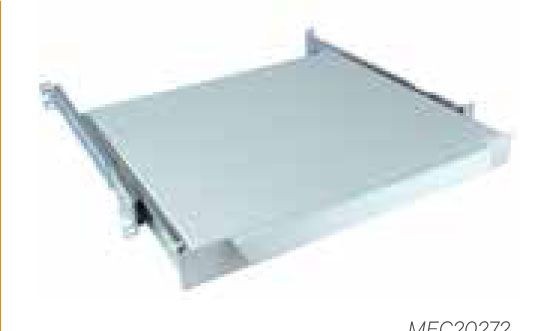 Vertiv(Knürr) zub.Schreibplatte 1HE, 19??, B408xT560mm, t565-750, Lichtgrau,