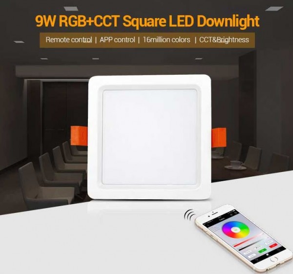 MiBoxer FUT064 LED Panel square 9W RGB-WW (RGB-CCT) mit Funk und WLAN