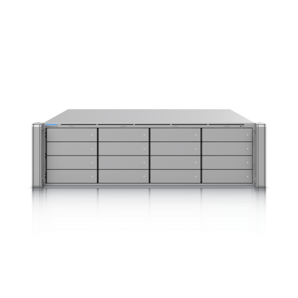 Ubiquiti UniFi Enterprise NAS • 16x 2.5"/3.5" HDD/SSD • 2x M.2 NVMe • 2x SFP28 • 1x GbE • 2x SFF-8644 • ENAS
