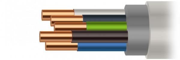 Synergy 21 LED Kabel - PVC-Kabel 5x 0,5mm2 + 1*1,0mm2 Konfektionierung weiß