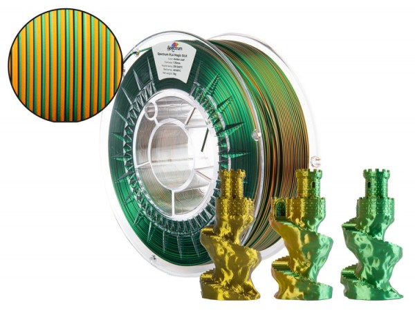 Filament Spectrum · PLA Magic SILK · AMBER LEAF · 1.75mm · 1kg