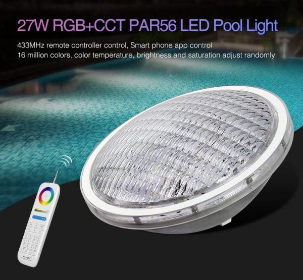 MiBoxer PW01 LED LoRa (433MHZ) PAR56 Poolleuchte 27W RGB-WW (RGB-CCT)