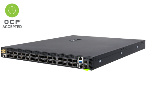 EdgeCore Switch full manged 32 Port • 32 x 400G QSFP-DD • 19" 1 HE • Datacenter Switch • Front-to-back • DCS510 • 9716-32D-O-AC-F