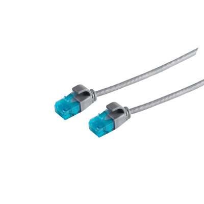 Patchkabel RJ45, CAT6 250Mhz, 2m weiss, UTP(U/UTP); PVC, slimline d=3,5mm,