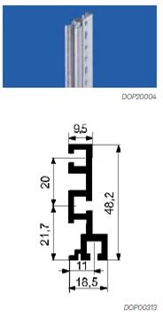 Vertiv(Knürr) zbh. 19"Profil+T-Nut 6HE