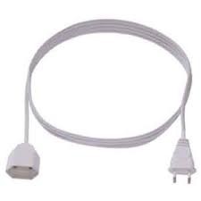 Bachmann Kabel, Verlängerung, Dose(Euro,CEE7/16)-&gt;Stecker(Euro,CEE7/16), 2m, weiss,