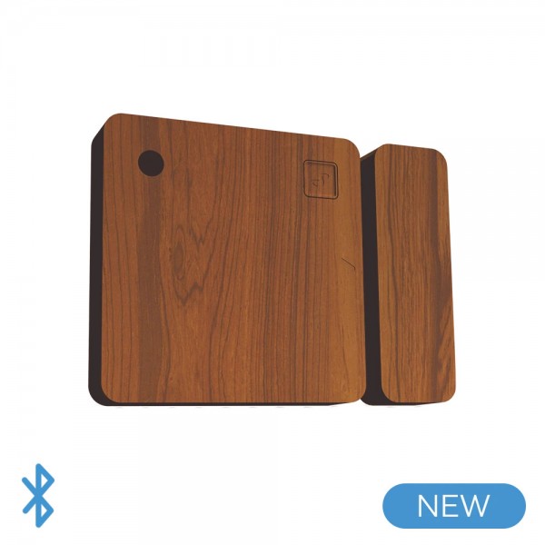 Shelly · Plug &amp; Play · "Blu Door Window" · Tür- &amp; Fensterkontakt · Bluetooth · Batterie · Braun