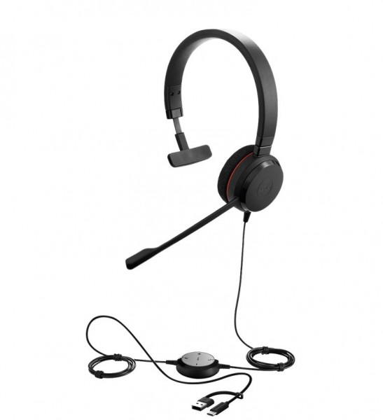 Jabra Evolve 20 Mono UC, USB C/A Adapter