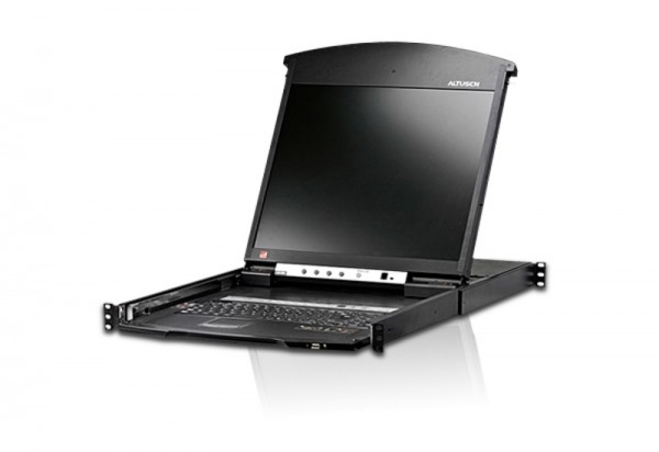 Aten KVM/TFT 8-fach, 19&quot; 1HE, incl.KVM/TFT 17&quot;, IP, Dual Rail, HDMI/VGA/USB/PS_2/RJ45
