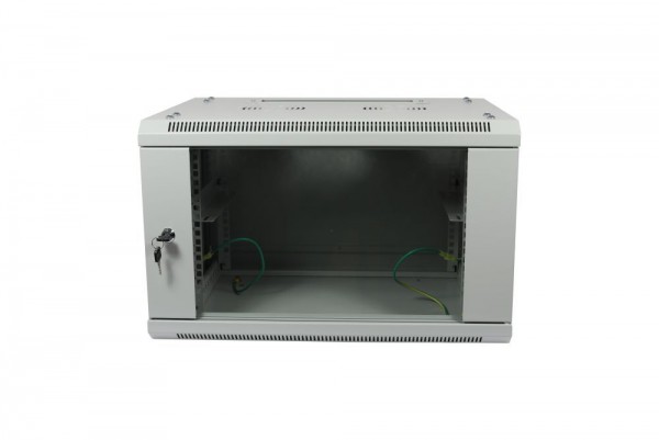 ALLNET 19"Wandgehäuse, 12HE, 1-teilig, T600mm, Lichtgrau, zerlegt(Flat Pack), SMA-Serie,