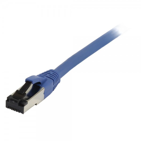 Patchkabel RJ45, CAT8.1 2000Mhz, 0.5m, blau, S-STP(S/FTP), TPE/LSZH(SuperFlex), AWG26, Synergy 21