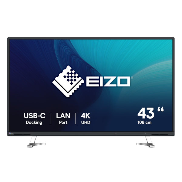 TFT 42,5" EIZO FlexScan EcoView 4K UHD EV4340X-BK Monitor schwarz, IPS-Panel