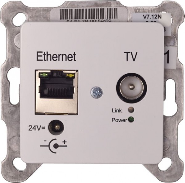 ALLNET Punkt-zu-Punkt Coax 8 Port Master Chassis/Verstärker EOC 100 zbh. EOC G.hn Unterputzdose/Durchgangsdose &quot;ALL-GHN108S-100-UP-Dose&quot;