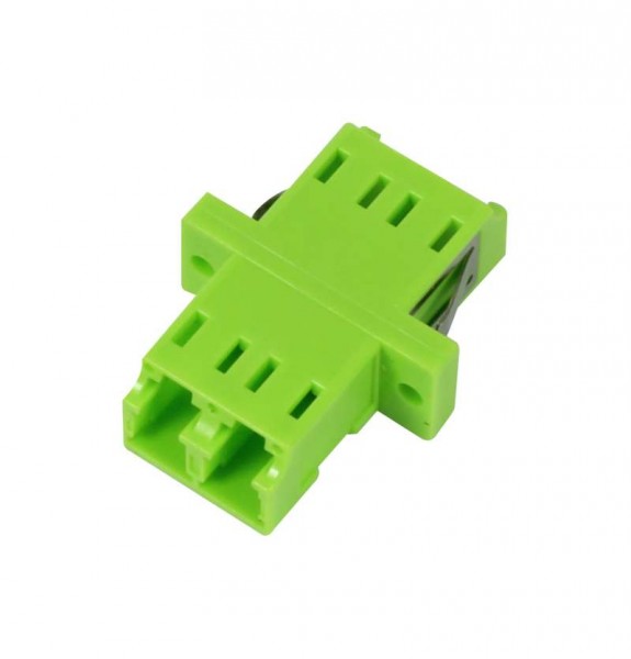 LWL-Kupplung,LC-Buchse/LC-Buchse, 50/125u Multimode OM5, lime Green, duplex, PVC, mit Flansch, Synergy 21,