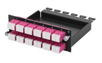 Telegärtner LWL, Baugruppenträger HD3-ES, zbh. Patch-Modul 1HE 12xLC-D/APC OS2