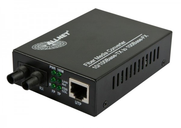 ALLNET Medienkonverter 10/100BASE-TX auf 100BASE-FX Multimode ST Anschluss &quot;ALL-MC107-ST-MM&quot;