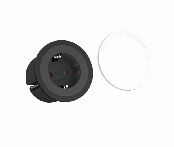 Bachmann Steckdosen, PIX 1xCEE7/3 0,2m GST18, Schwarz,