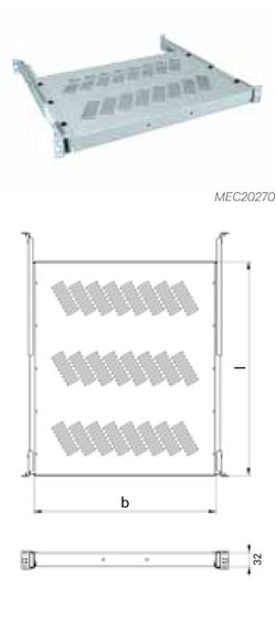 Vertiv(Knürr) Schrank gzub.Zwischenboden,T800,fest, t=565,Lichtgrau